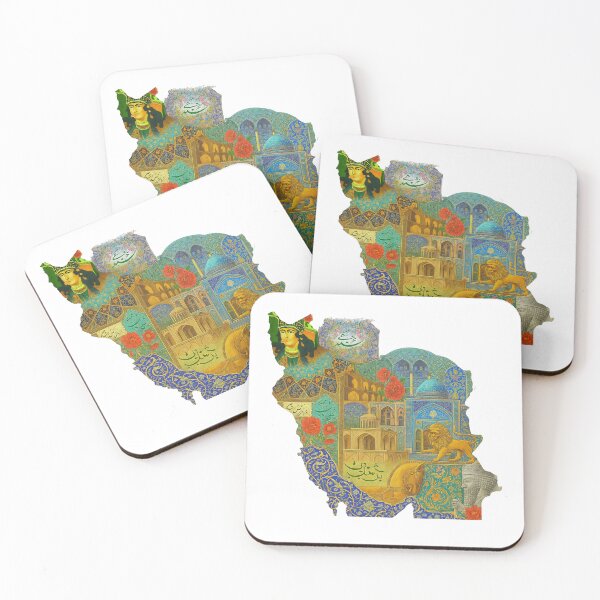 Item preview, Map of Iran Collage – Persian Empire Art designed and sold by PersianGallary.