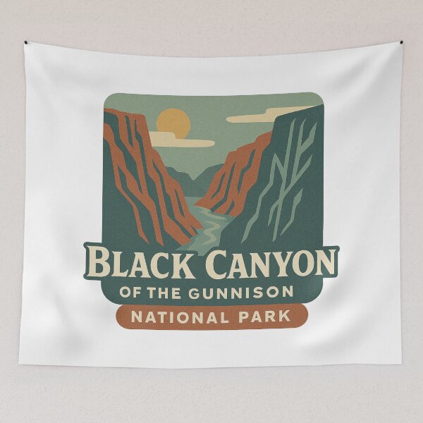 Item preview, Black Canyon of the Gunnison National Park Retro Design designed and sold by Vendeloc.