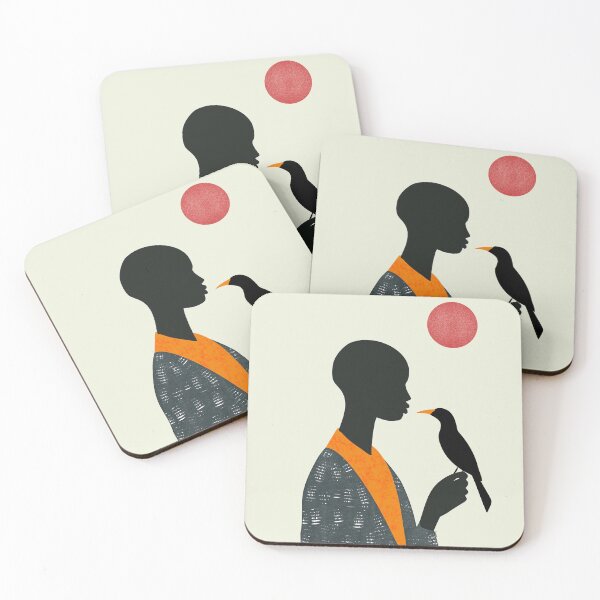 Item preview, The Bird Whisperer – Modern Afro-Boho Minimalist Art designed and sold by bonaise.