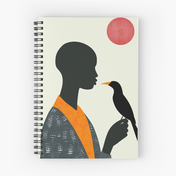 Item preview, El susurrador de pájaros – Arte minimalista afro-boho moderno designed and sold by bonaise.