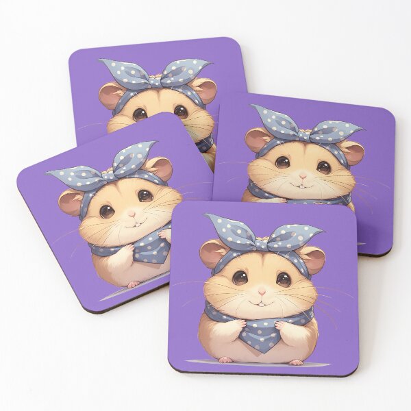 Item preview, Charming Tiny Hamster with Blue Bandana Sticker designed and sold by PaintbrushPlace.