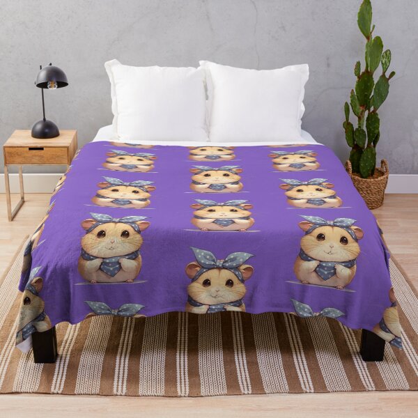 Item preview, Charming Tiny Hamster with Blue Bandana Sticker designed and sold by PaintbrushPlace.