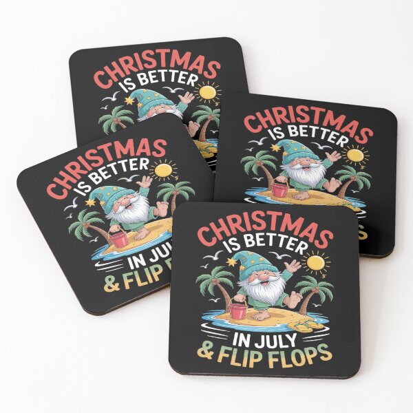 Item preview, Gnome On The Beach Christmas Is Better In July And Flip Flop designed and sold by tabdejinti.