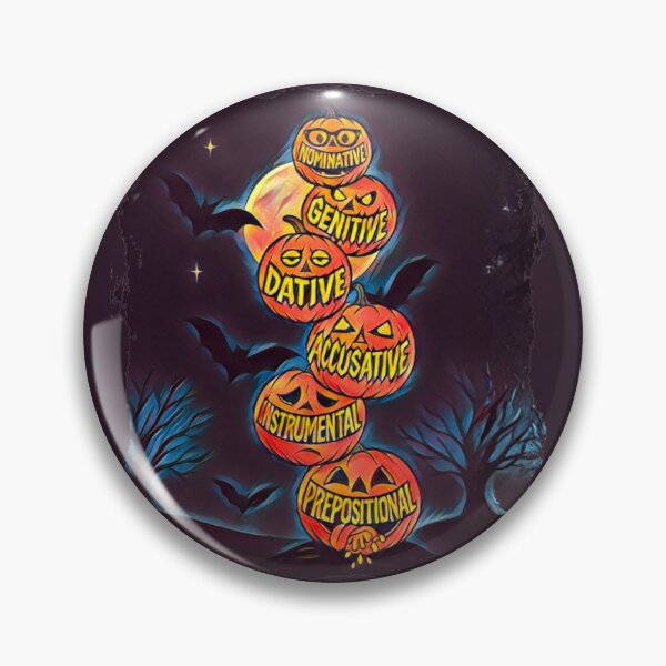 Item preview, Russian Cases Jack-o-Lanterns, Grammar Halloween Humor designed and sold by Russian101.