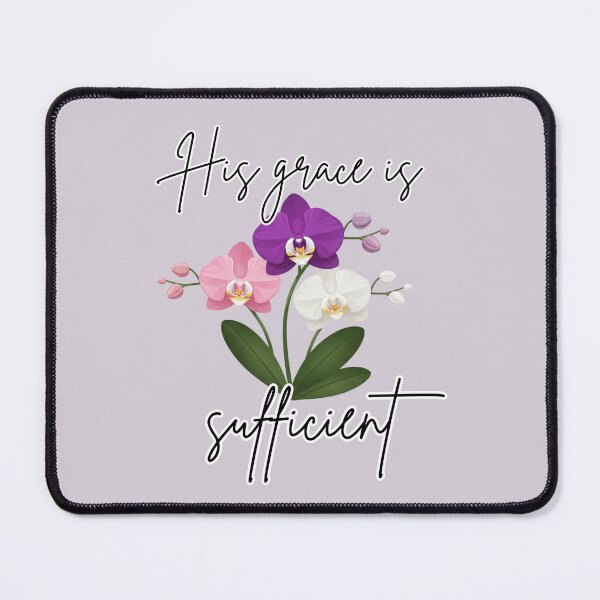 Item preview, His Grace Is Sufficient - Christian Floral Design | Faith Gift for Women, Thanksgiving Gift Idea designed and sold by Gahyl7.