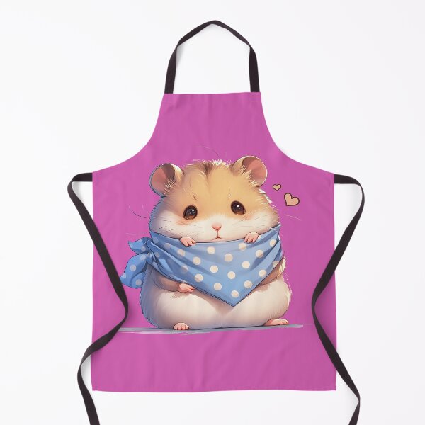 Item preview, Adorable Baby Hamster in Blue Bandana Cartoon Sticker designed and sold by PaintbrushPlace.