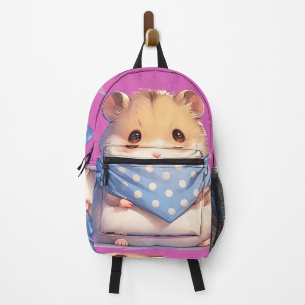 Item preview, Adorable Baby Hamster in Blue Bandana Cartoon Sticker designed and sold by PaintbrushPlace.