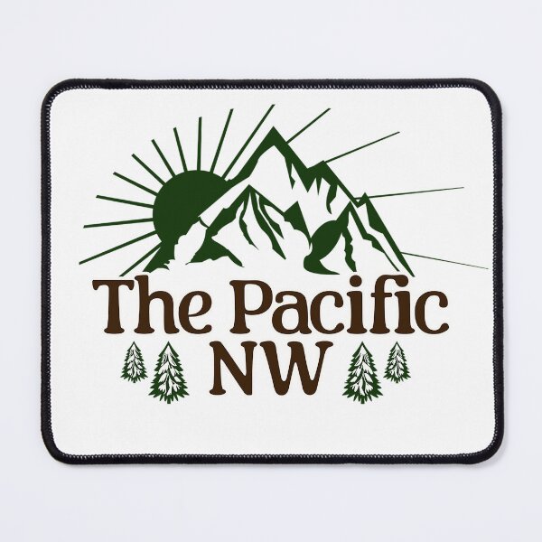 Item preview, The Pacific NW | Retro Mountain Sun & Trees Design designed and sold by PacificNWGearCo.