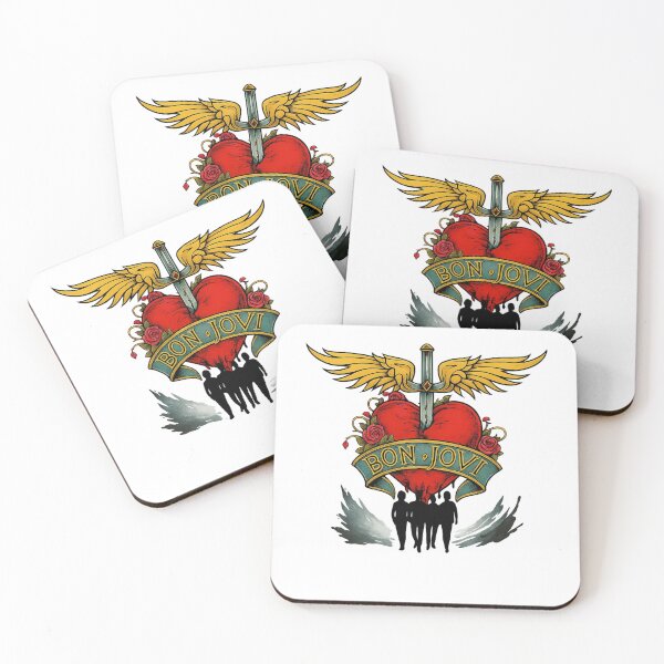 Item preview, Bon Jovi Winged Heart and Roses designed and sold by riecounrare1984.