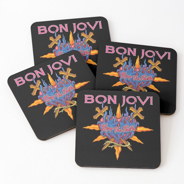Item preview, Bon Jovi Keep The Faith Flaming Heart Design designed and sold by riecounrare1984.