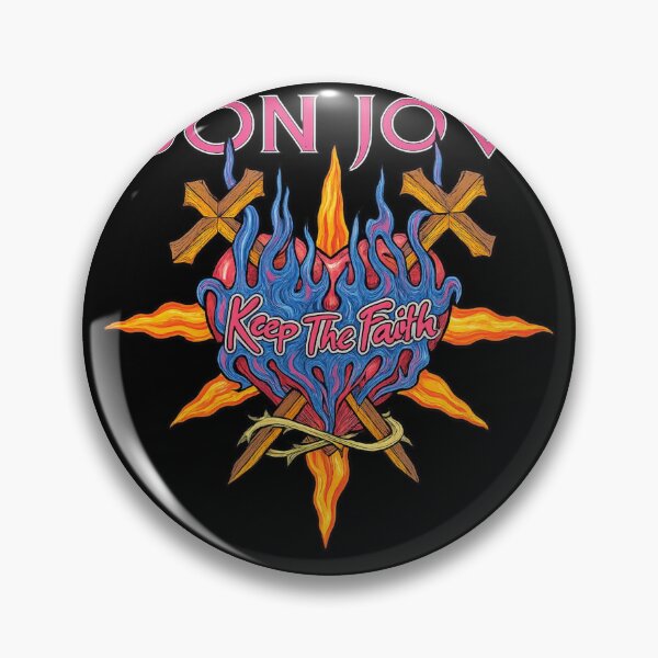 Item preview, Bon Jovi Keep The Faith Flaming Heart Design designed and sold by riecounrare1984.
