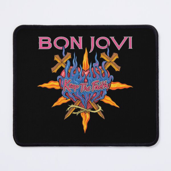 Item preview, Bon Jovi Keep The Faith Flaming Heart Design designed and sold by riecounrare1984.