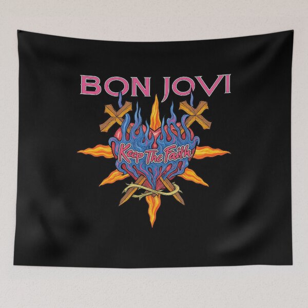 Item preview, Bon Jovi Keep The Faith Flaming Heart Design designed and sold by riecounrare1984.
