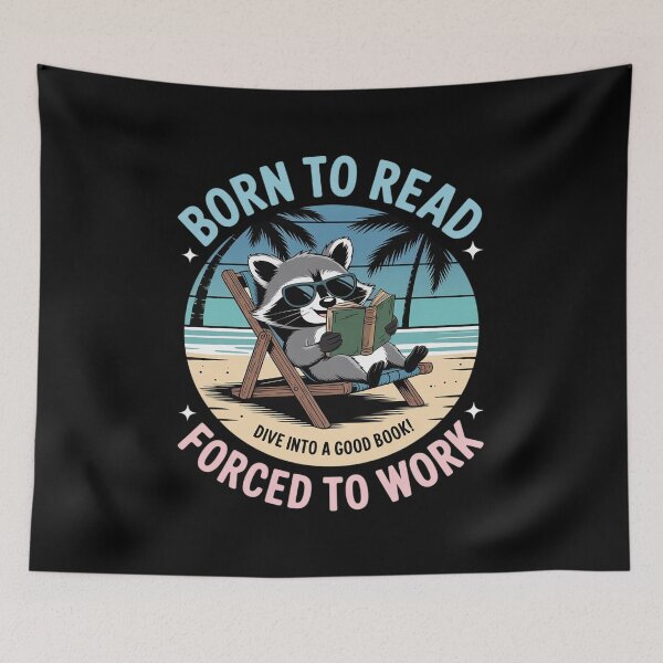 Item preview, Bookish Bookworm Funny Raccoon Reading Book designed and sold by DrewLeuschke.