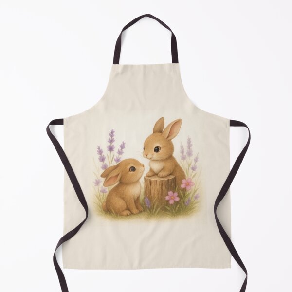 Item preview, Two Baby Bunnies Playing by a Tree Stump designed and sold by FunscapeHQ.
