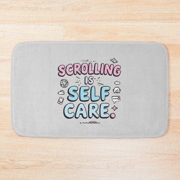 Item preview, Scrolling is Self Care - Cute Doodle Art designed and sold by ConfuseLab Shop.