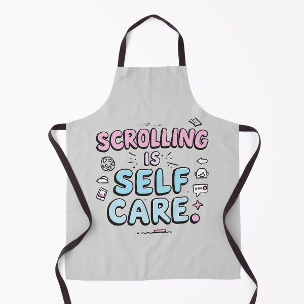 Item preview, Scrolling is Self Care - Cute Doodle Art designed and sold by ConfuseLab Shop.
