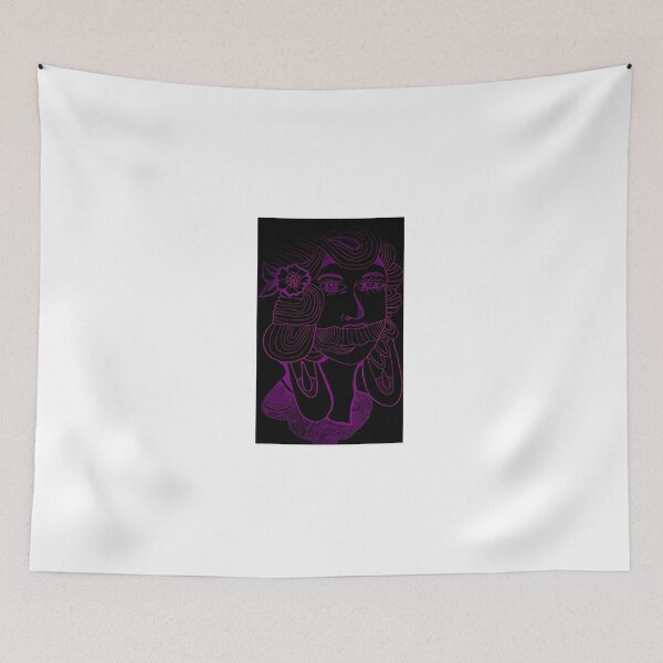 Item preview, Neon Dusk Purple Line Portrait  designed and sold by Ericdmytrust.