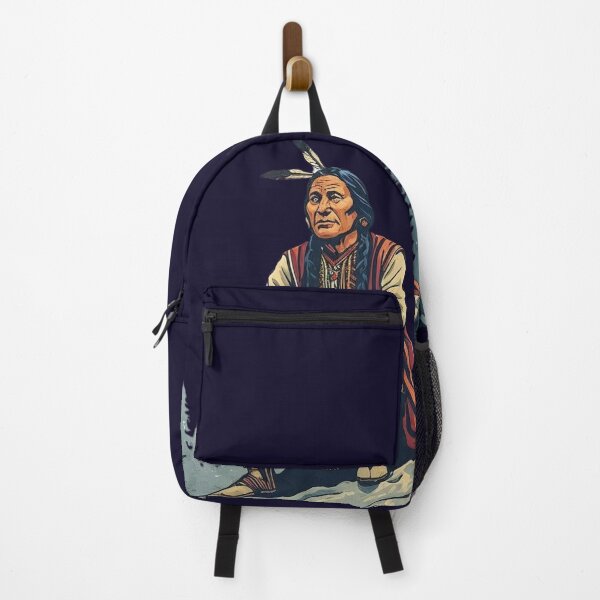 Item preview, Majestic Native American Chief Sitting on a Rock in the Forest designed and sold by Caira-Design.