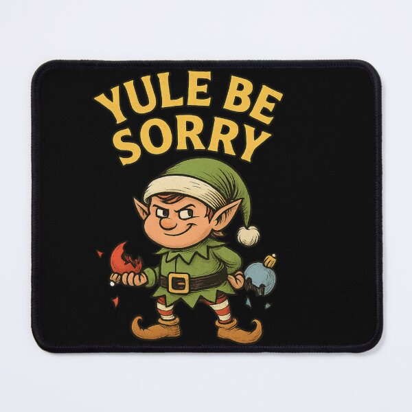 Item preview, Yule Be Sorry – Mischievous Elf Christmas Design designed and sold by CraftedHome.