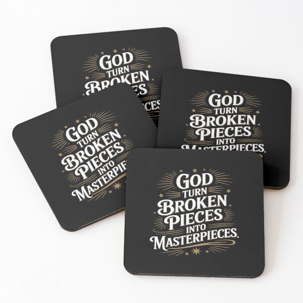 Item preview, God Turns Broken Pieces Into Masterpieces Christian designed and sold by BiellaSar.