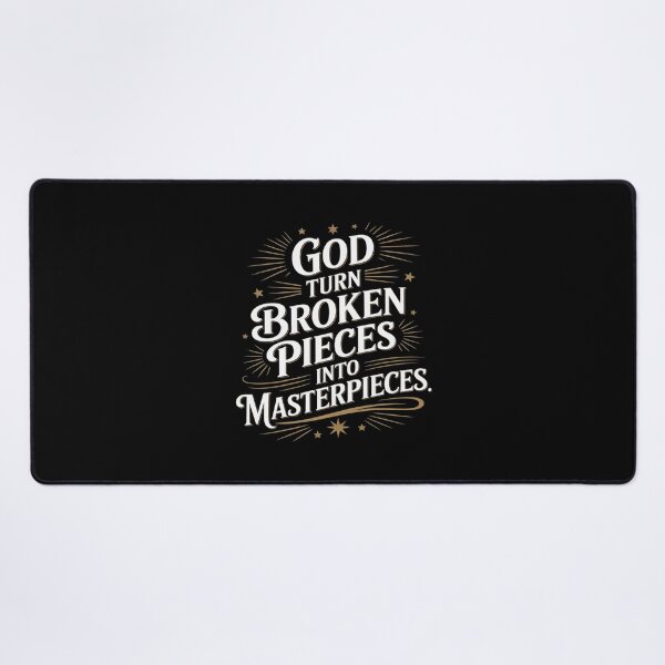 Item preview, God Turns Broken Pieces Into Masterpieces Christian designed and sold by BiellaSar.