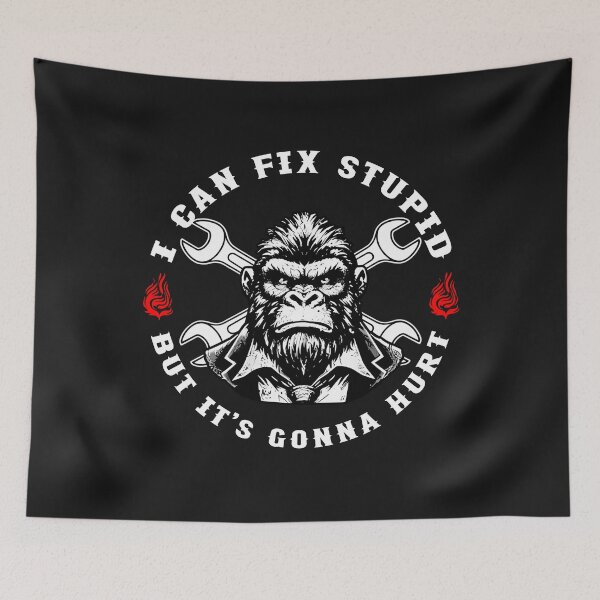 Item preview, Fix Stupid Gorilla Mechanic Shirt designed and sold by LashondaGreen89.