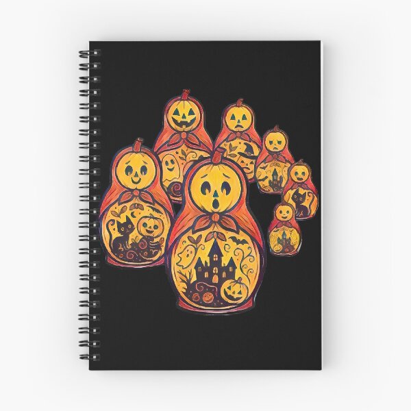 Item preview, Spooky-Cute Halloween Matryoshka, Russian Nesting Dolls Jack-O-Lanterns designed and sold by Russian101.