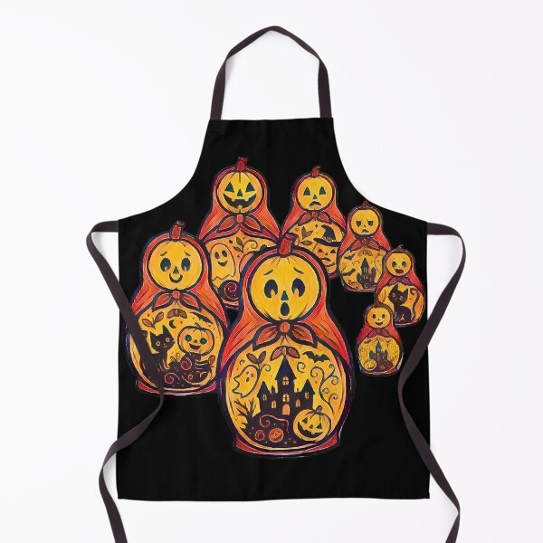 Item preview, Spooky-Cute Halloween Matryoshka, Russian Nesting Dolls Jack-O-Lanterns designed and sold by Russian101.