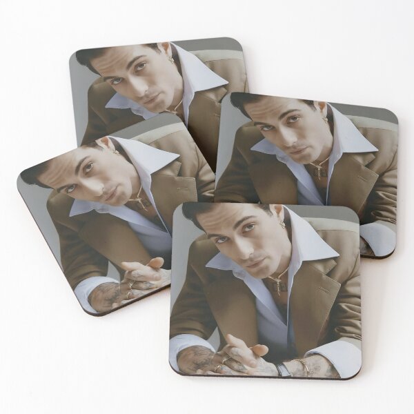 Item preview, Damiano David – Modern Rock Icon Portrait with Bold Elegance designed and sold by zulenekbedf.