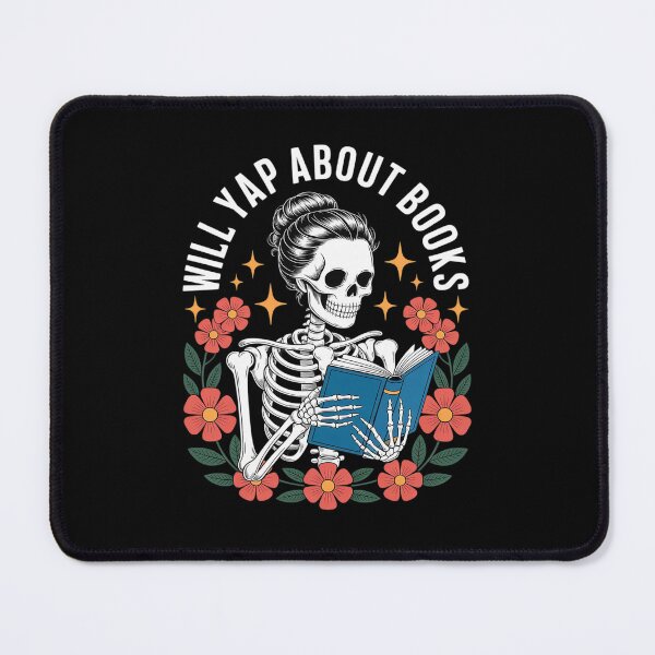 Item preview, Book Bookworm Reader Reading Yapping Funny Skeleton designed and sold by RansomFlatley.