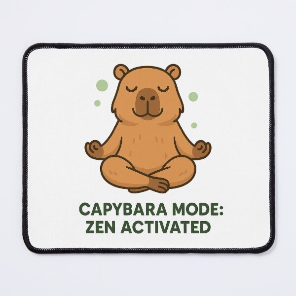 Item preview, Capybara Mode Zen Activated Funny Chill Capybara Design designed and sold by RetroPop23.