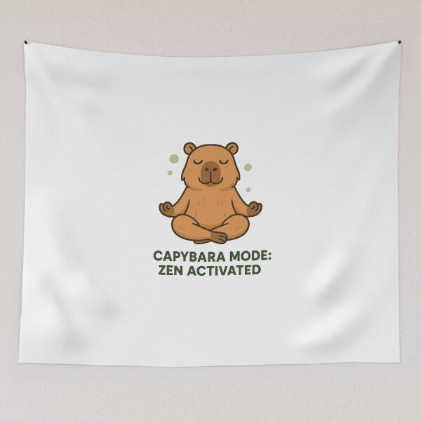 Item preview, Capybara Mode Zen Activated Funny Chill Capybara Design designed and sold by RetroPop23.