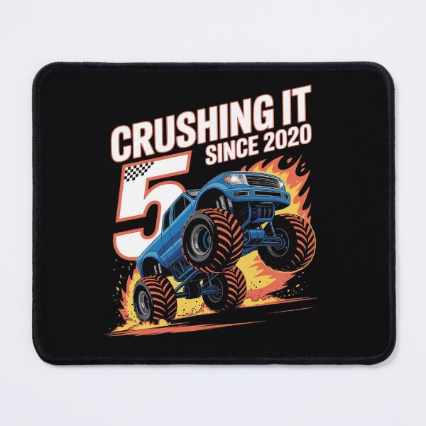 Item preview, Birthday Monster Truck 5 year Old Boys 5th Party Born 2020 designed and sold by HaileyRobel.