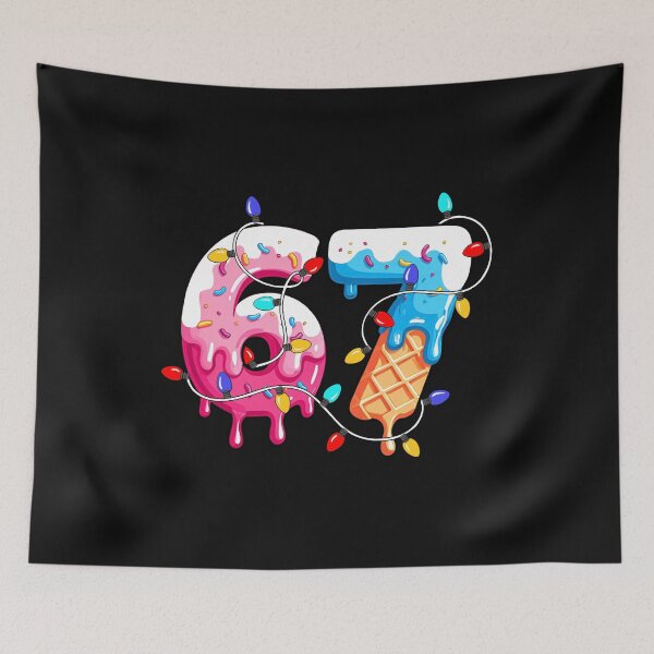 Item preview, Six Seven Ice Cream Drip Cool Meme 67 Funny Christmas Lights designed and sold by AnitaBice.