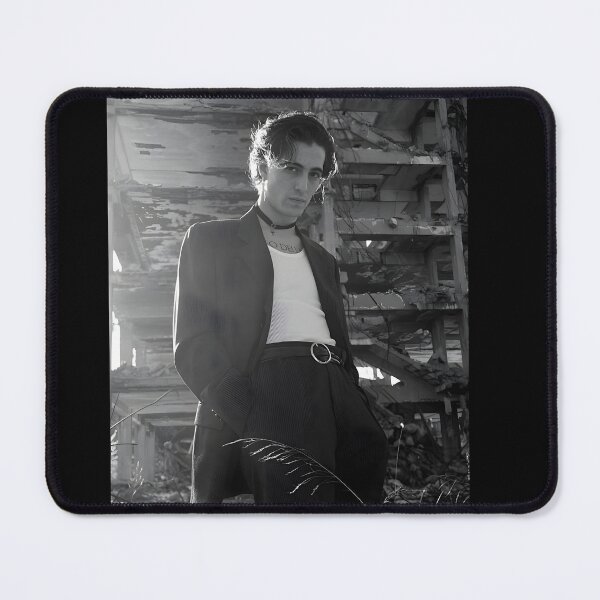 Item preview, Damiano David – Black and White Cinematic Rock Portrait designed and sold by zulenekbedf.