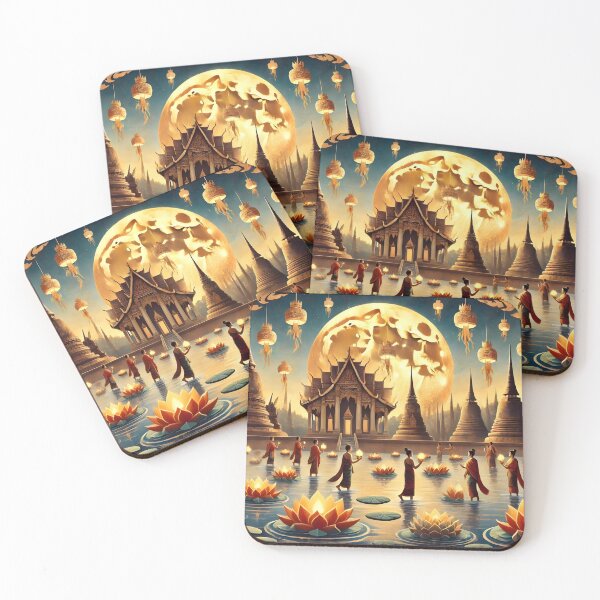 Item preview, Sacred Night of Lights - Loy Krathong Festival at Ancient Sukhothai designed and sold by Koalangel.