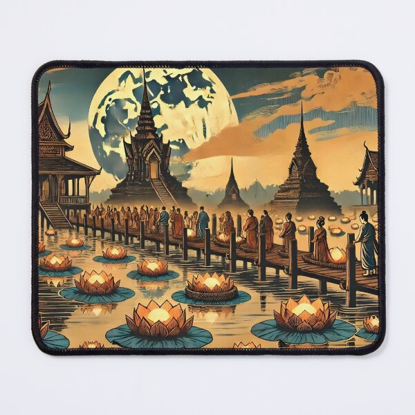 Item preview, Sacred Night of Lights - Loy Krathong Festival designed and sold by Koalangel.