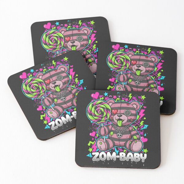 Item preview, Neon Pastel Grunge Zombie Bear designed and sold by EsenciaZen.
