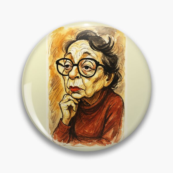 Item preview, Marguerite Duras Caricature designed and sold by Sarcastic designs.