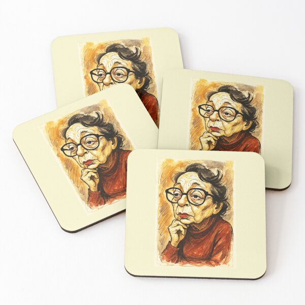 Item preview, Marguerite Duras Caricature designed and sold by Sarcastic designs.