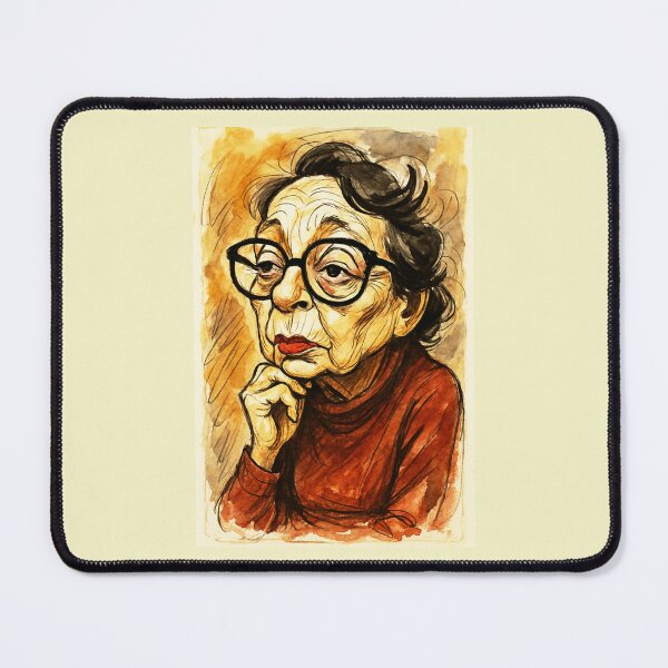 Item preview, Marguerite Duras Caricature designed and sold by Sarcastic designs.