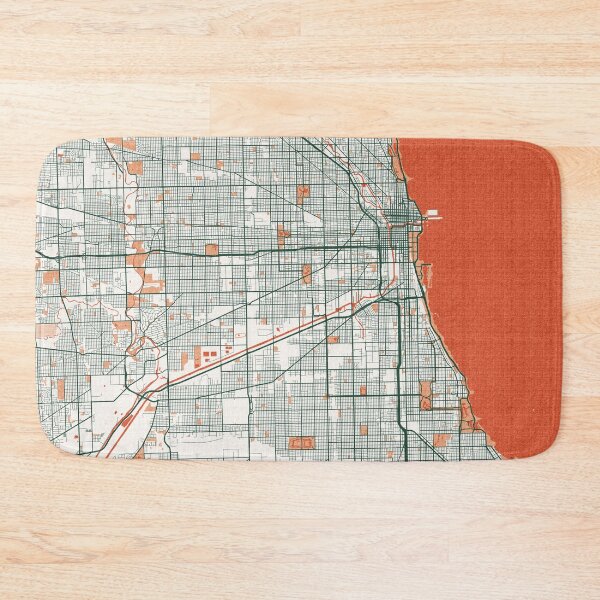 Item preview, Chicago City Map of Illinois, USA - Bohemian designed and sold by deMAP.