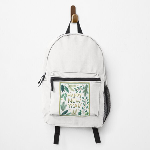 Item preview, Happy New Year Green Foliage and Gold Berries Greeting Card Art designed and sold by asliberry.