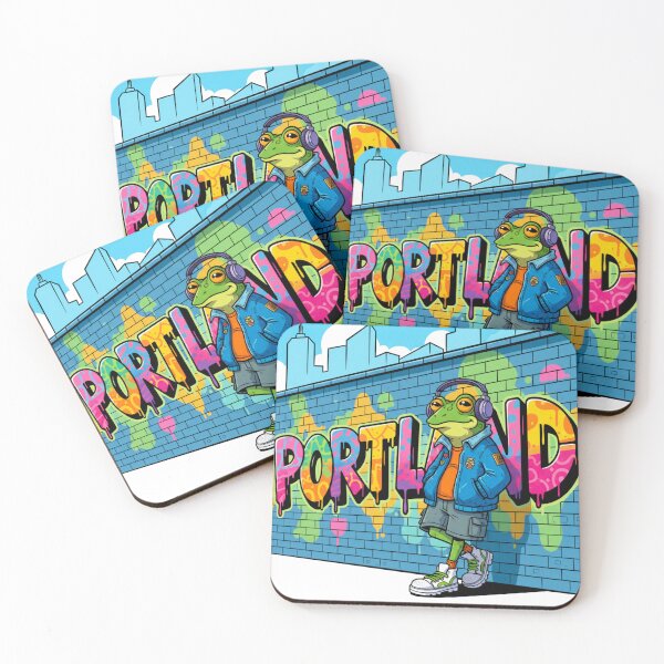 Item preview, Streetwear Portland Frog Graffiti Art - Urban Vibe & Cityscape designed and sold by j-2k.