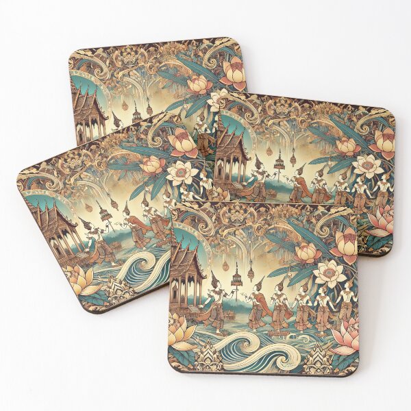 Item preview, Royal Loy Krathong Ceremony Art Nouveau Style designed and sold by Koalangel.