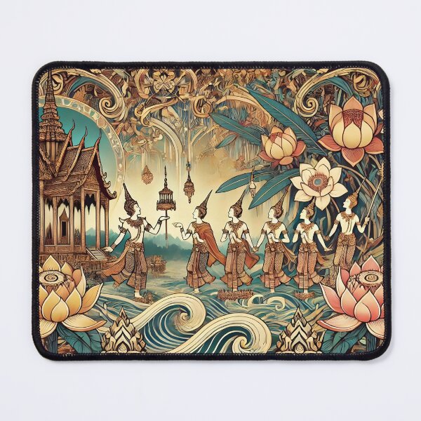 Item preview, Royal Loy Krathong Ceremony Art Nouveau Style designed and sold by Koalangel.
