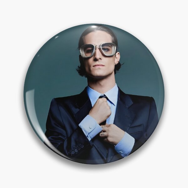 Item preview, Damiano David – Modern Icon in Sharp Suit Editorial Portrait designed and sold by aziakuboires.