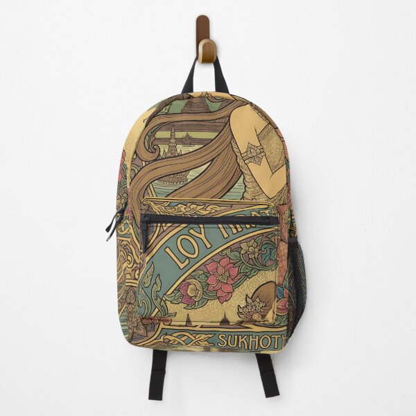Item preview, Loy Krathong Festival Sukhothai Vintage Travel Poster designed and sold by Koalangel.
