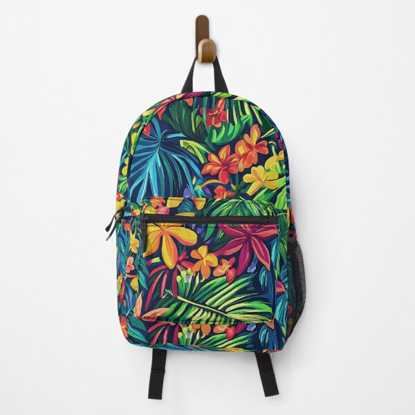 Item preview, Exotically Colorful Tropical Flowers And Palm Leaves Art designed and sold by DEC02.